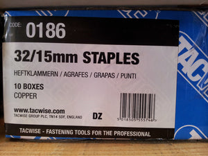 32mm crown, 15mm & 18mm length Carton Staples