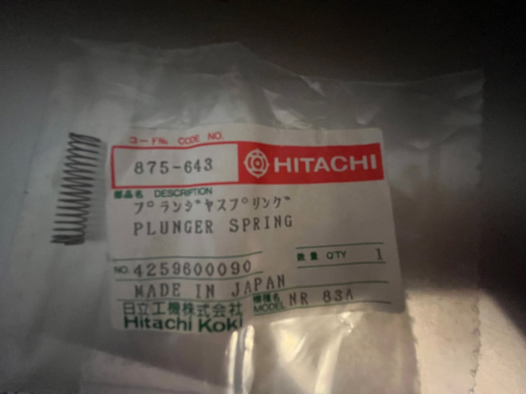 Hitachi 875-643 Plunger Spring