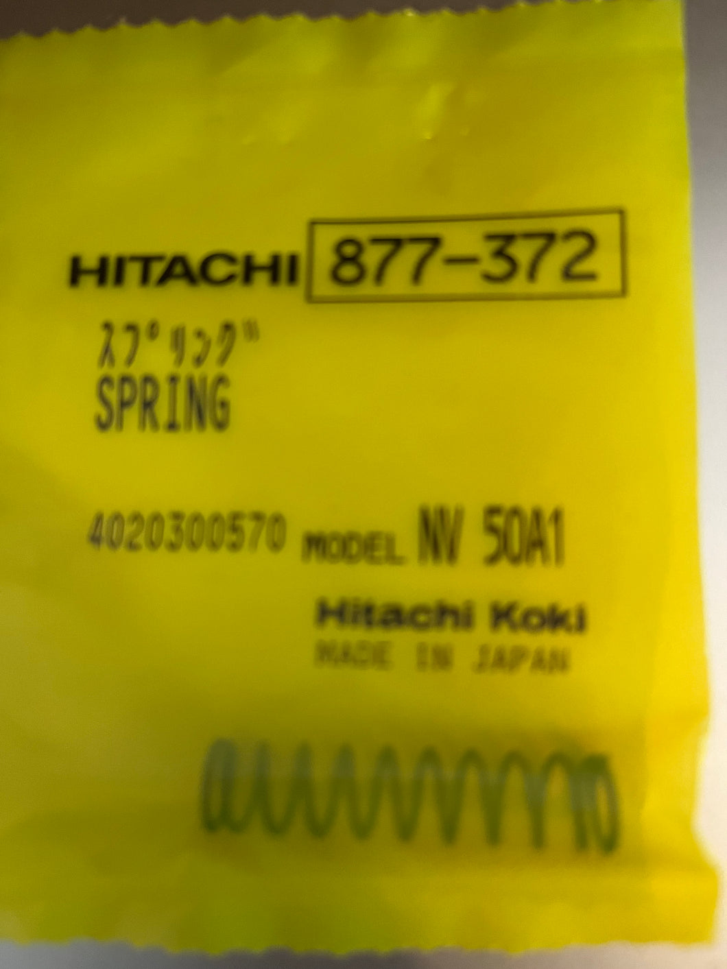 Hitachi 877-372 Spring for NV50A1