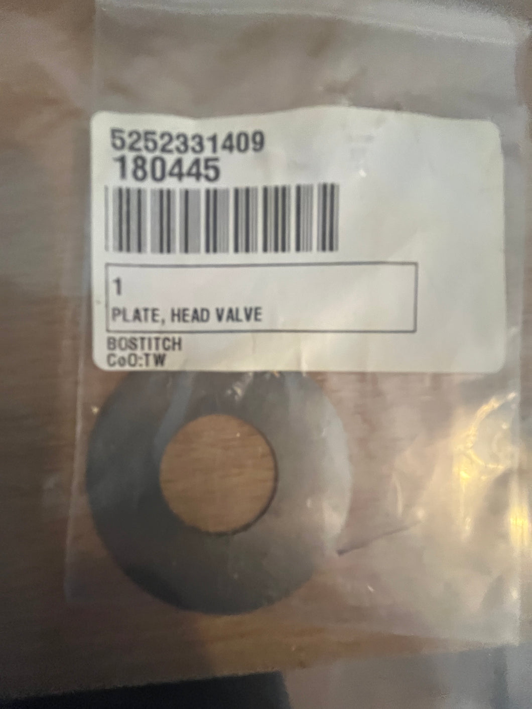 Bostitch part no. 180445 Plate, Head Valve