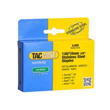 Load image into Gallery viewer, Tacwise Type 140 10mm Stainless Steel Staples
