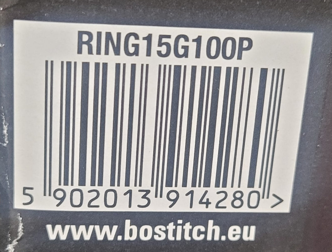 Bostitch RING15G100B & RING15G100P Galvanised C Rings